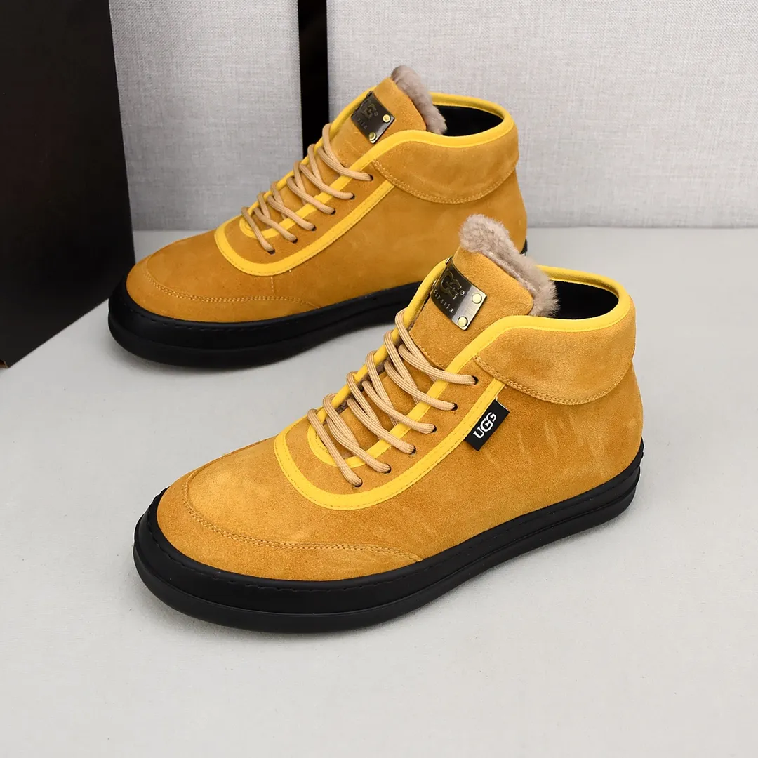 PP520👟👟👟【ugg】The upper is made of waterproof nubuck, real wool lining, and non-slip rubber sole. Warm and comfortable, a must-have in winter! Men's size 38-44 (custom-made size 45 is non-refundable).